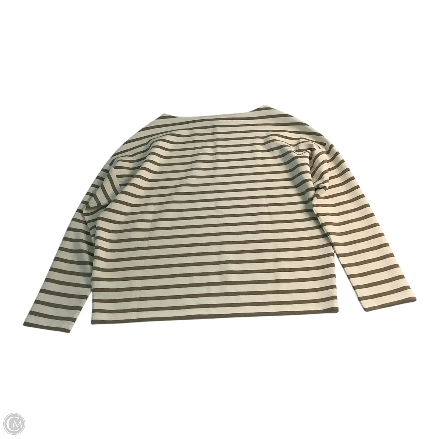 Top Long Sleeve Basic By Spanx In Striped Pattern, Size: M