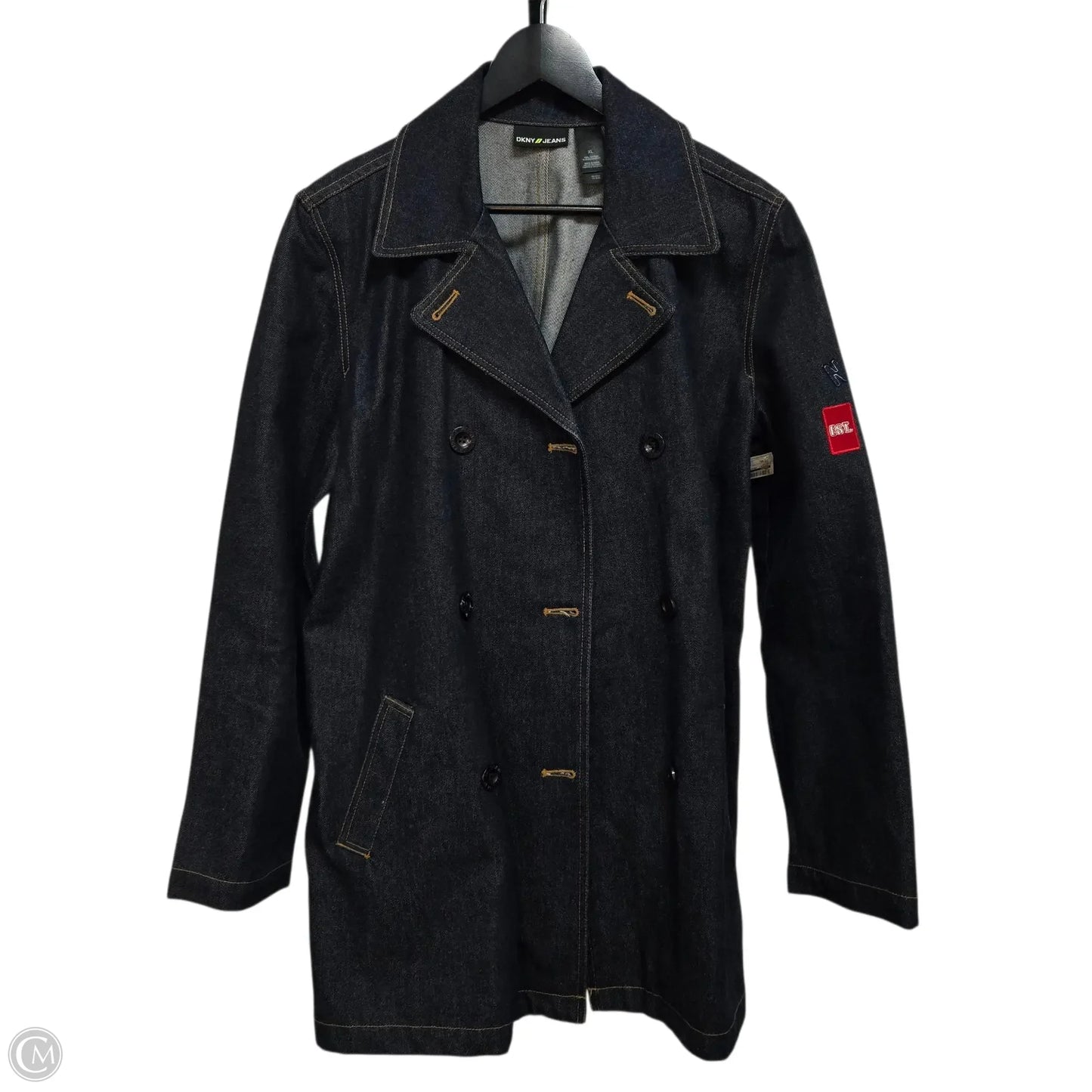Jacket Denim By Dkny In Blue, Size: Xl