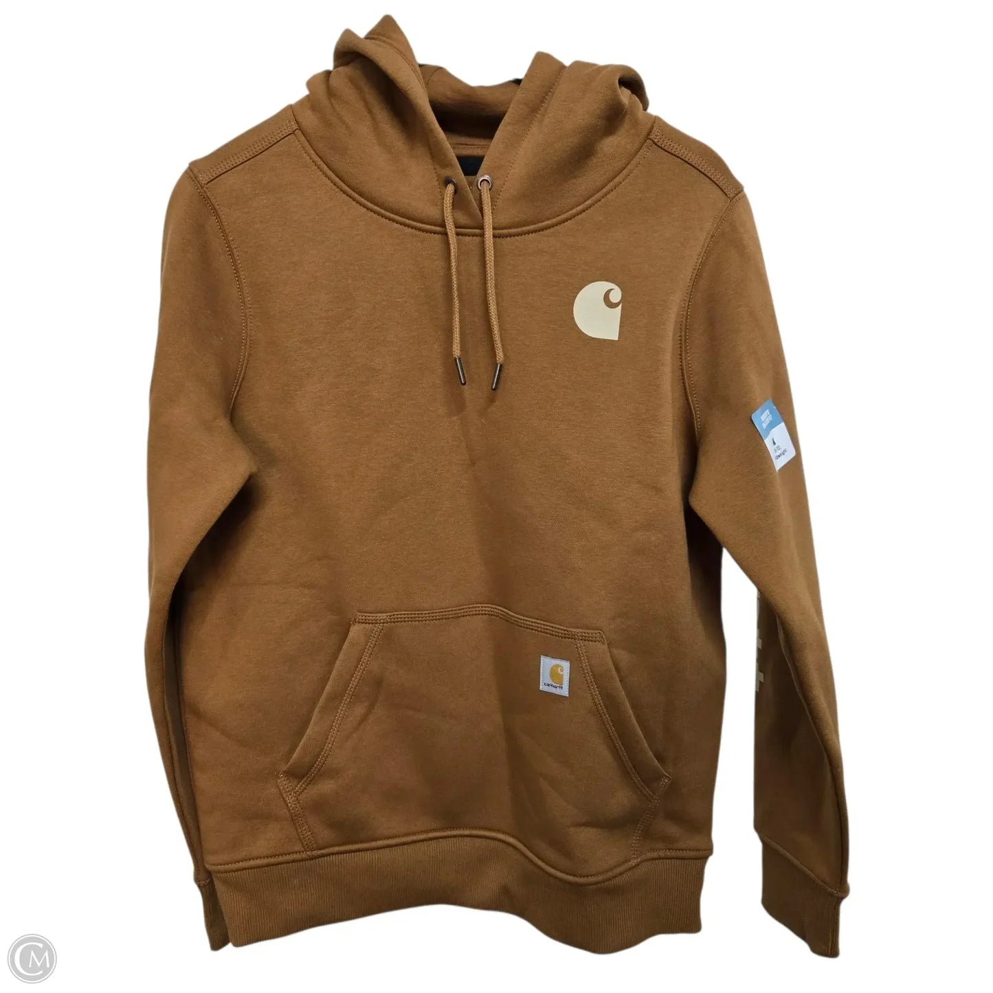 Sweatshirt Hoodie By Carhartt In Tan, Size: M