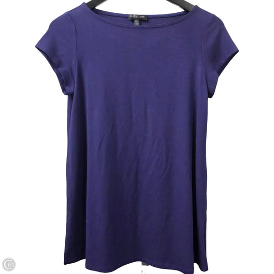 Top Short Sleeve By Eileen Fisher In Purple, Size: Sp