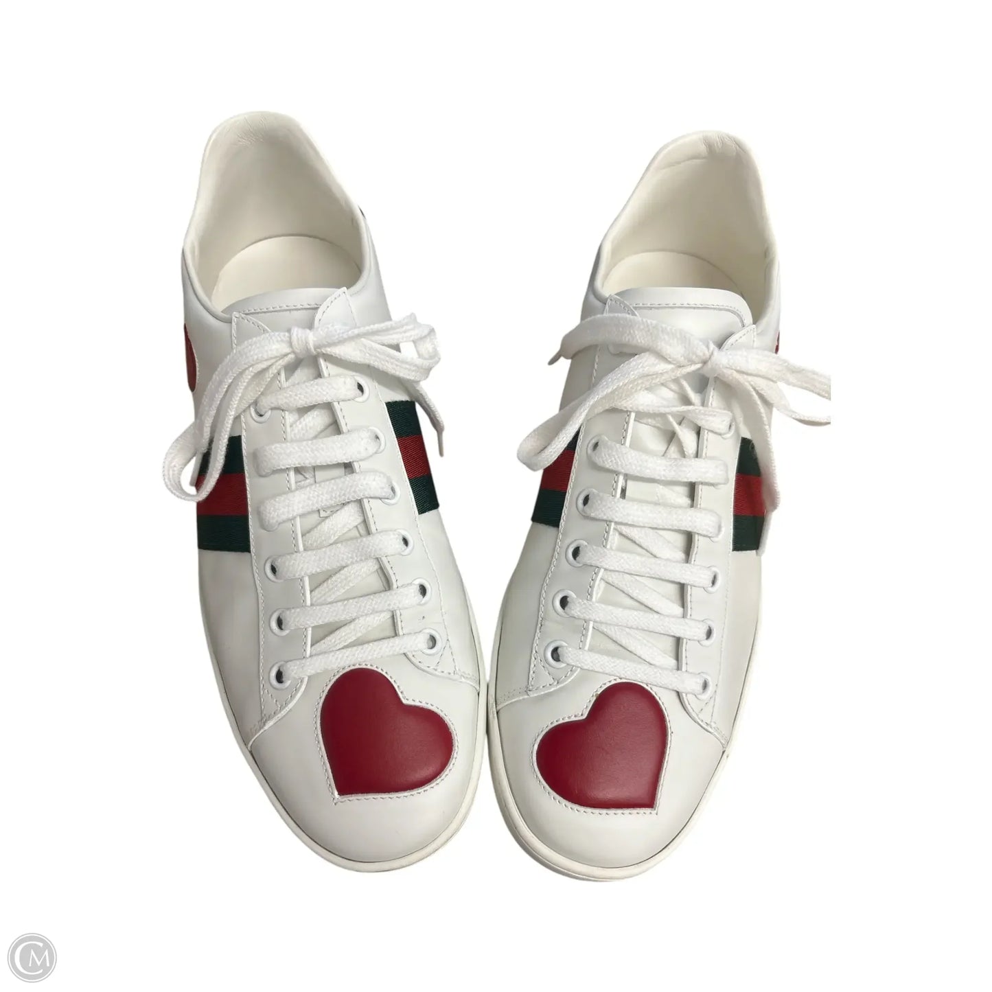 Shoes Luxury Designer By Gucci In Green & Red, Size: