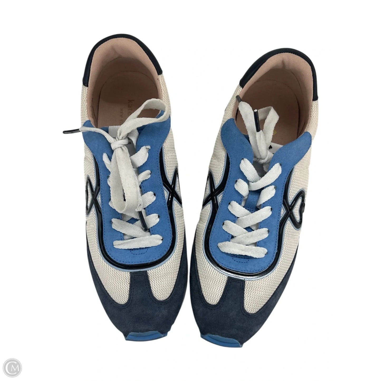 Shoes Designer By Kate Spade In Blue & Cream, Size: 11