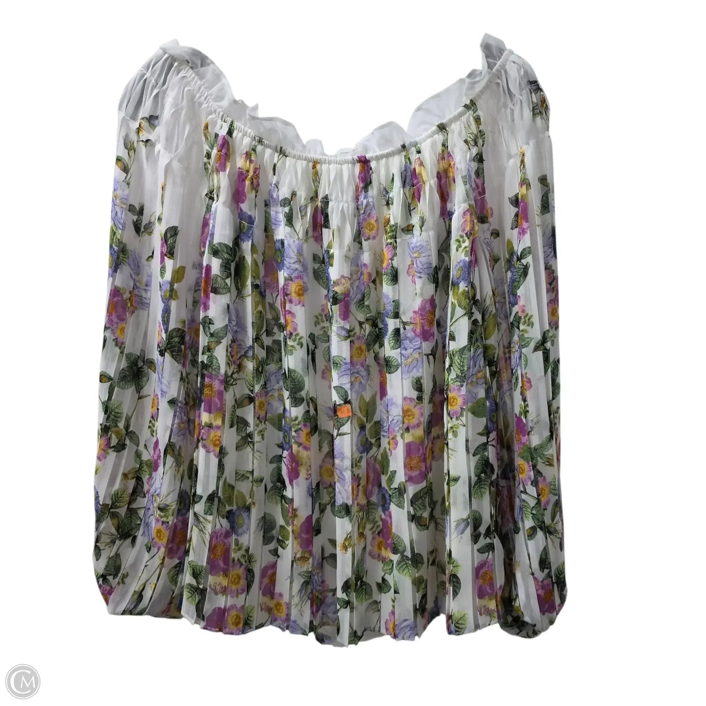 Top Long Sleeve By White House Black Market In Floral Print, Size: M