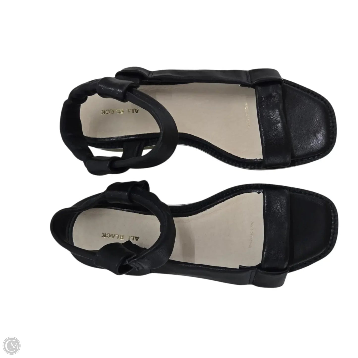 Sandals Flats By Clothes Mentor In Black, Size: 7