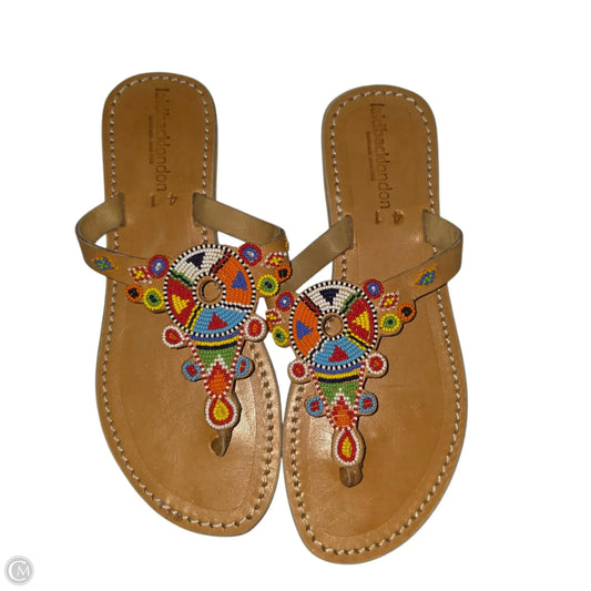 Sandals Flip Flops By LAIDBACK LONDON In Multi-colored, Size: 10