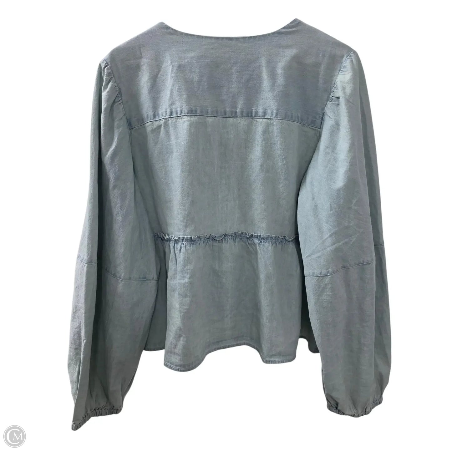 Top Long Sleeve By Free People In Blue Denim, Size: Xl