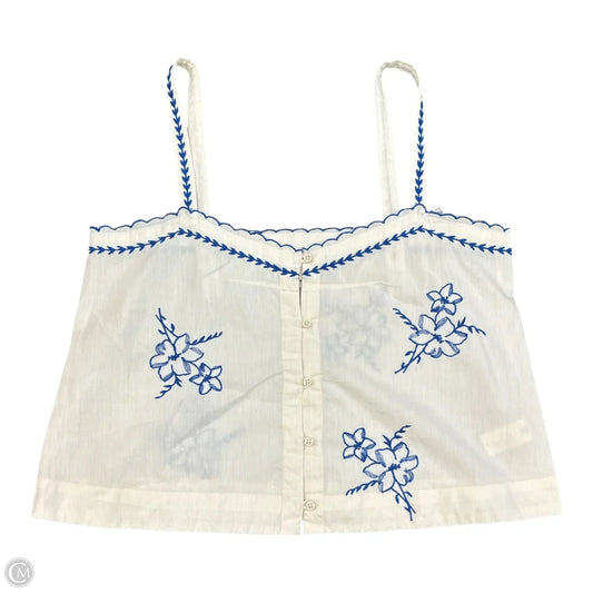 Top Sleeveless By The Great. In Blue & Cream, Size: S