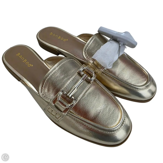 Shoes Flats By Bamboo In Gold, Size: 7.5