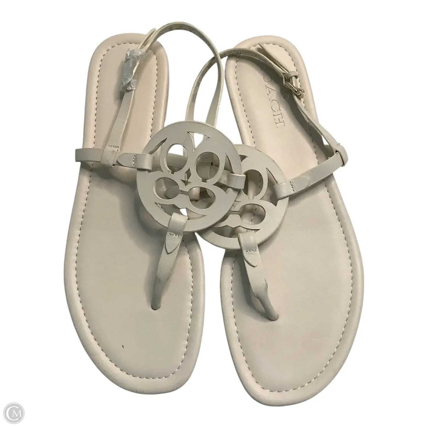 Sandals Designer By Coach In Cream, Size: 8