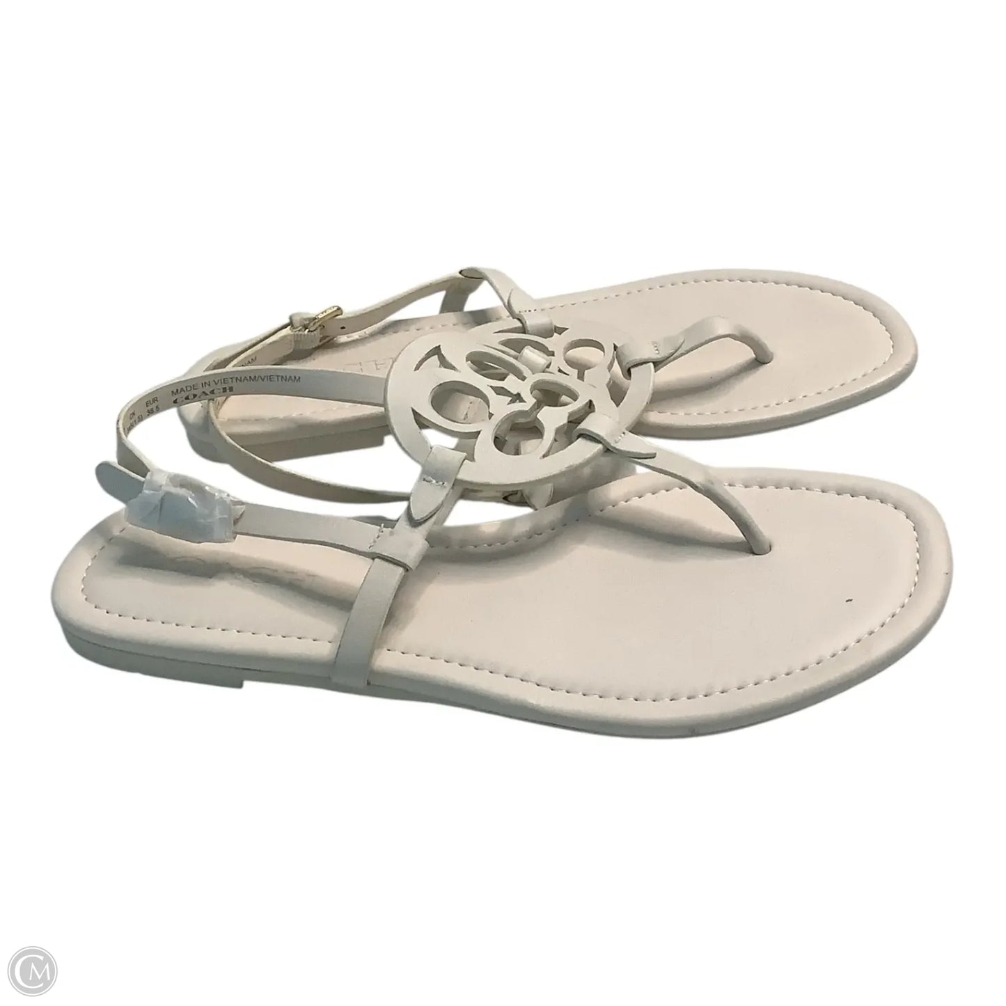 Sandals Designer By Coach In Cream, Size: 8