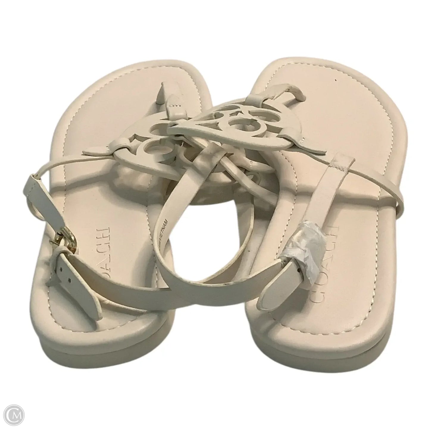Sandals Designer By Coach In Cream, Size: 8