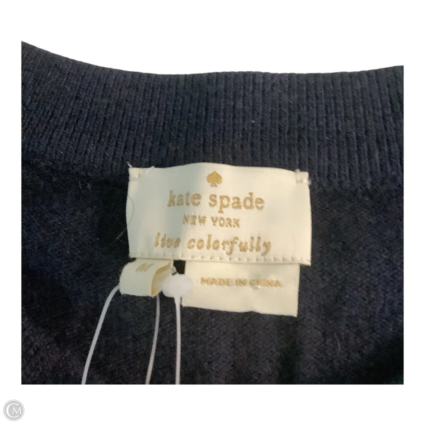 Sweater Designer By Kate Spade In Polkadot Pattern, Size: M