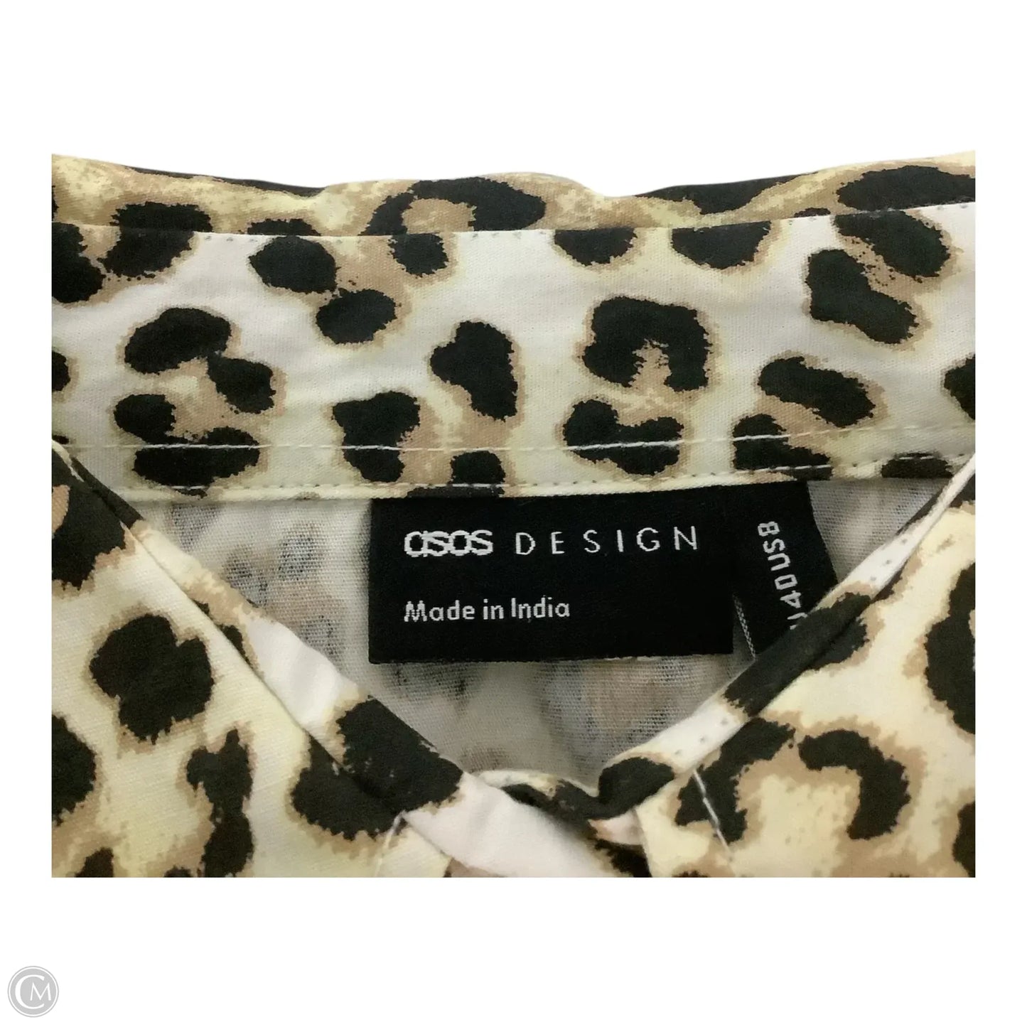 Top Long Sleeve Basic By Asos In Animal Print, Size: 8