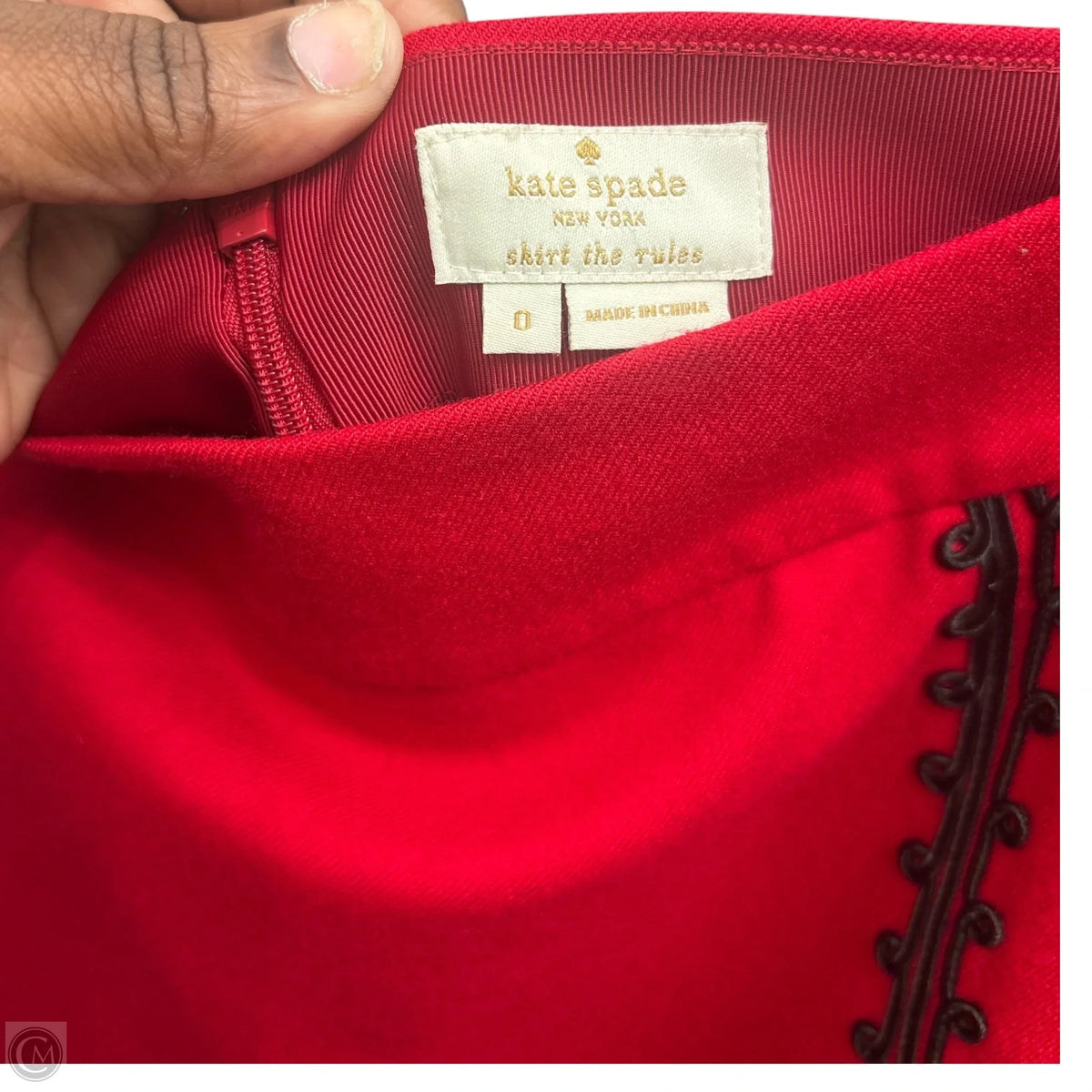 Skirt Designer By Kate Spade In Red, Size: 0
