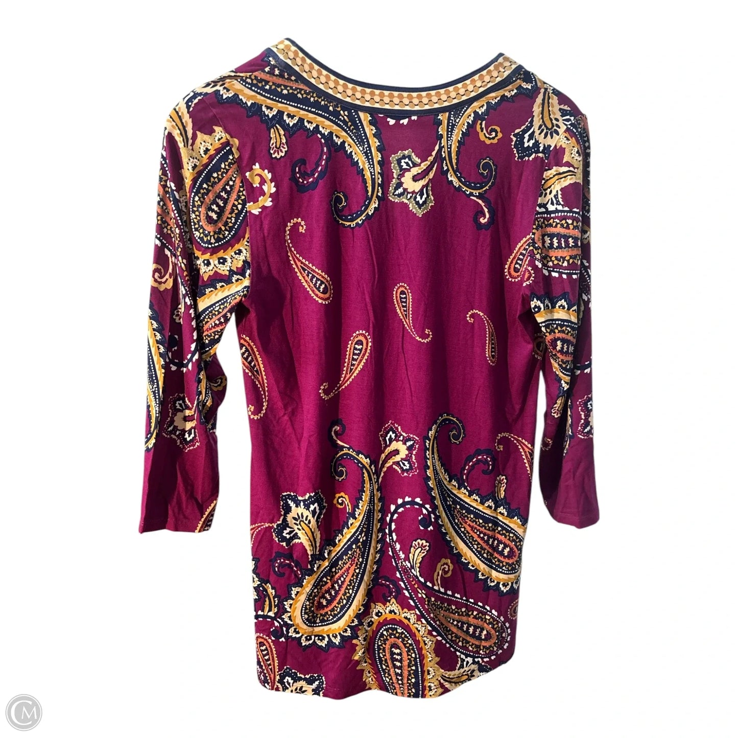 Top Long Sleeve Basic By Soft Surroundings In Maroon, Size: Xs