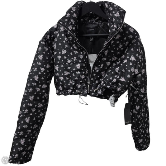 Jacket Puffer & Quilted By Forever 21 In Floral Print, Size: S