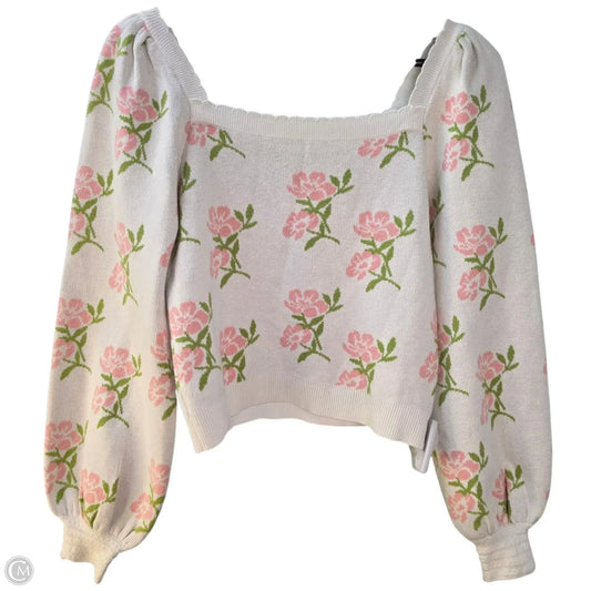 Top Long Sleeve By Willow & Wind In Floral Print, Size: M