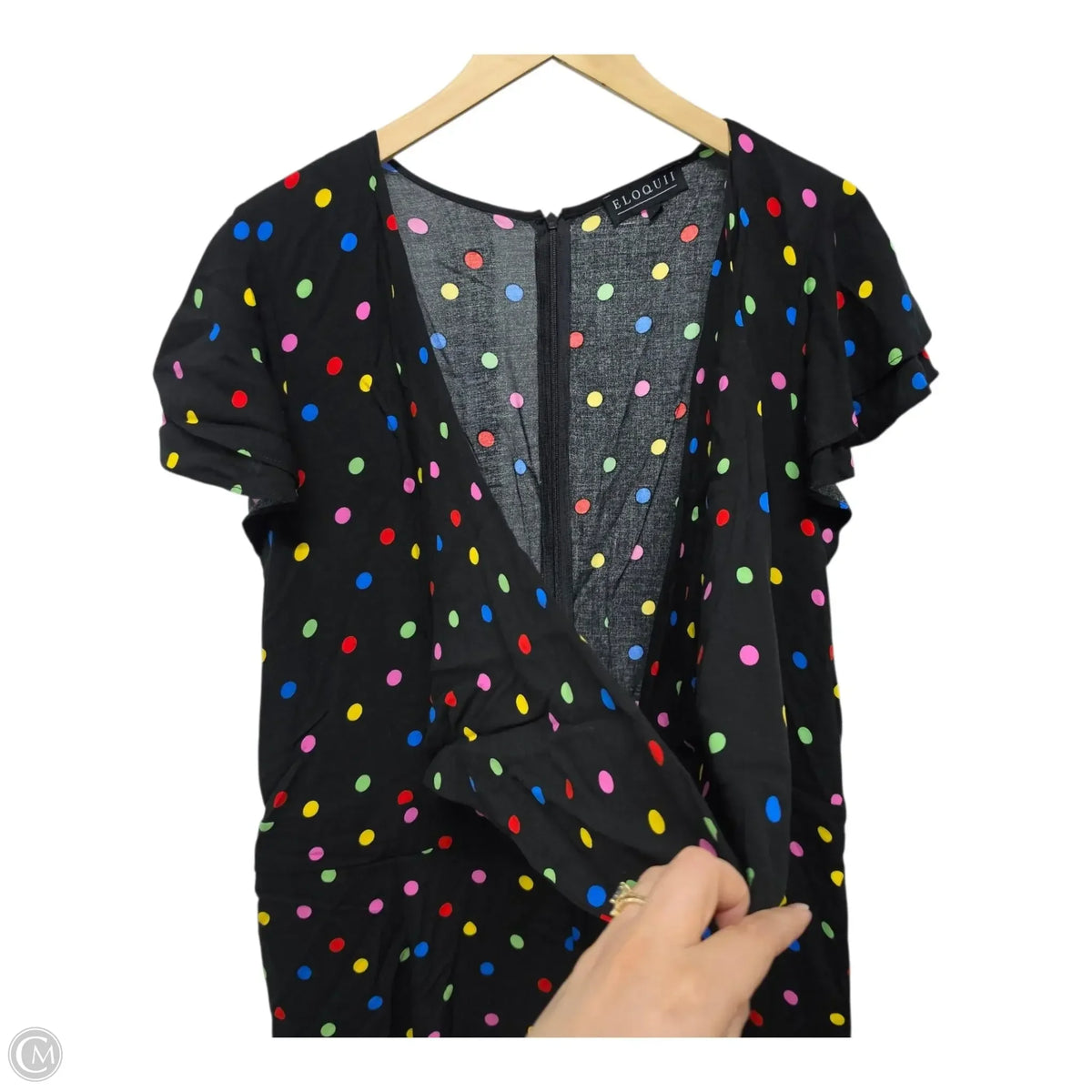Jumpsuit By Eloquii In Polkadot Pattern, Size: 16