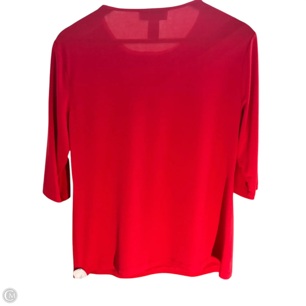 Top Long Sleeve Basic By Doncaster In Red, Size: L