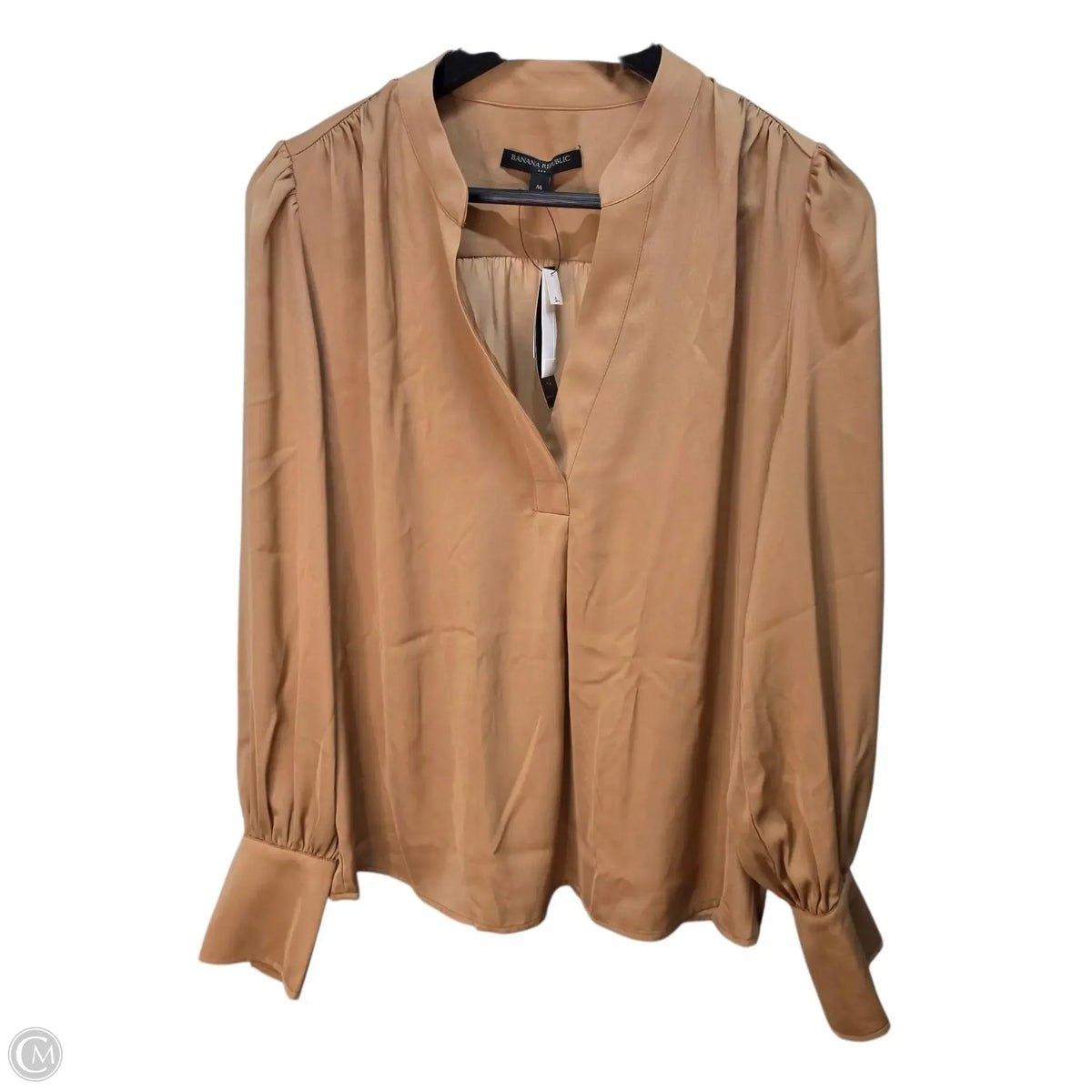 Top Long Sleeve Basic By Banana Republic In Tan, Size: M