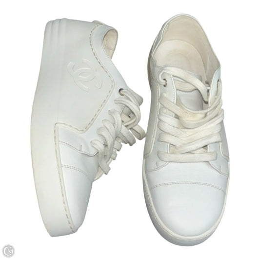 Shoes Luxury Designer By Chanel In White