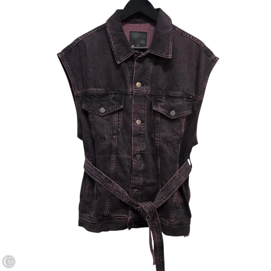 Adriano Goldschmied Denim Vest In Purple, Size: S
