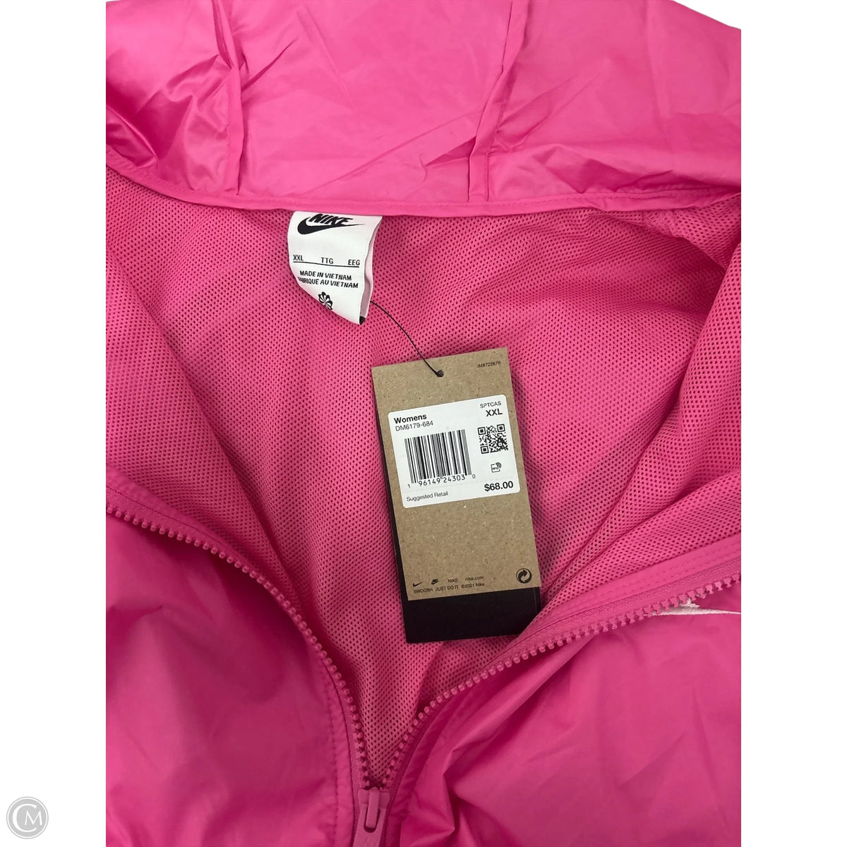 Nike Apparel Athletic Jacket In Pink, Size: XXL