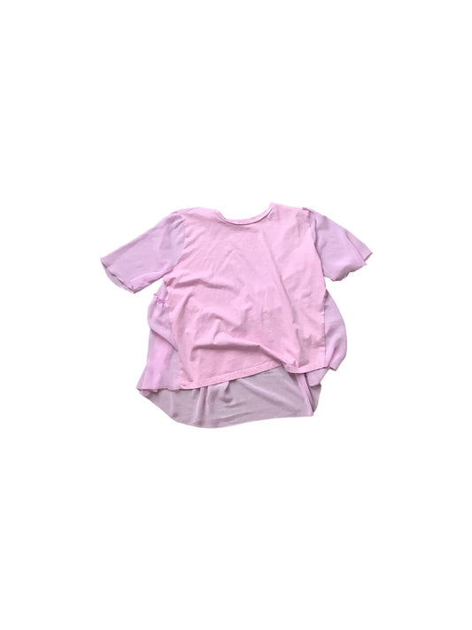 Purple Top Short Sleeve Basic Zara, Size L