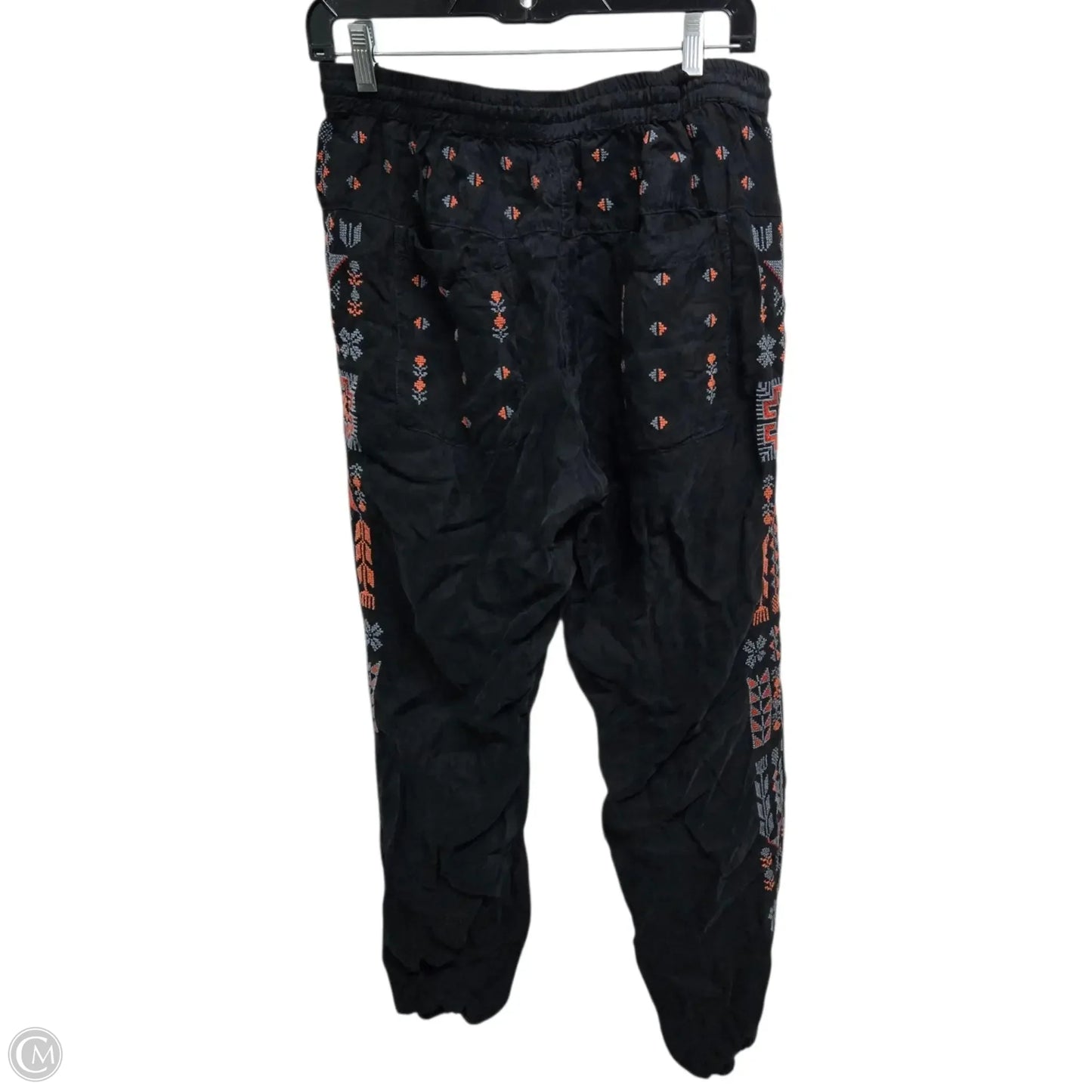 Pants Joggers By Johnny Was In Black & Orange, Size: S