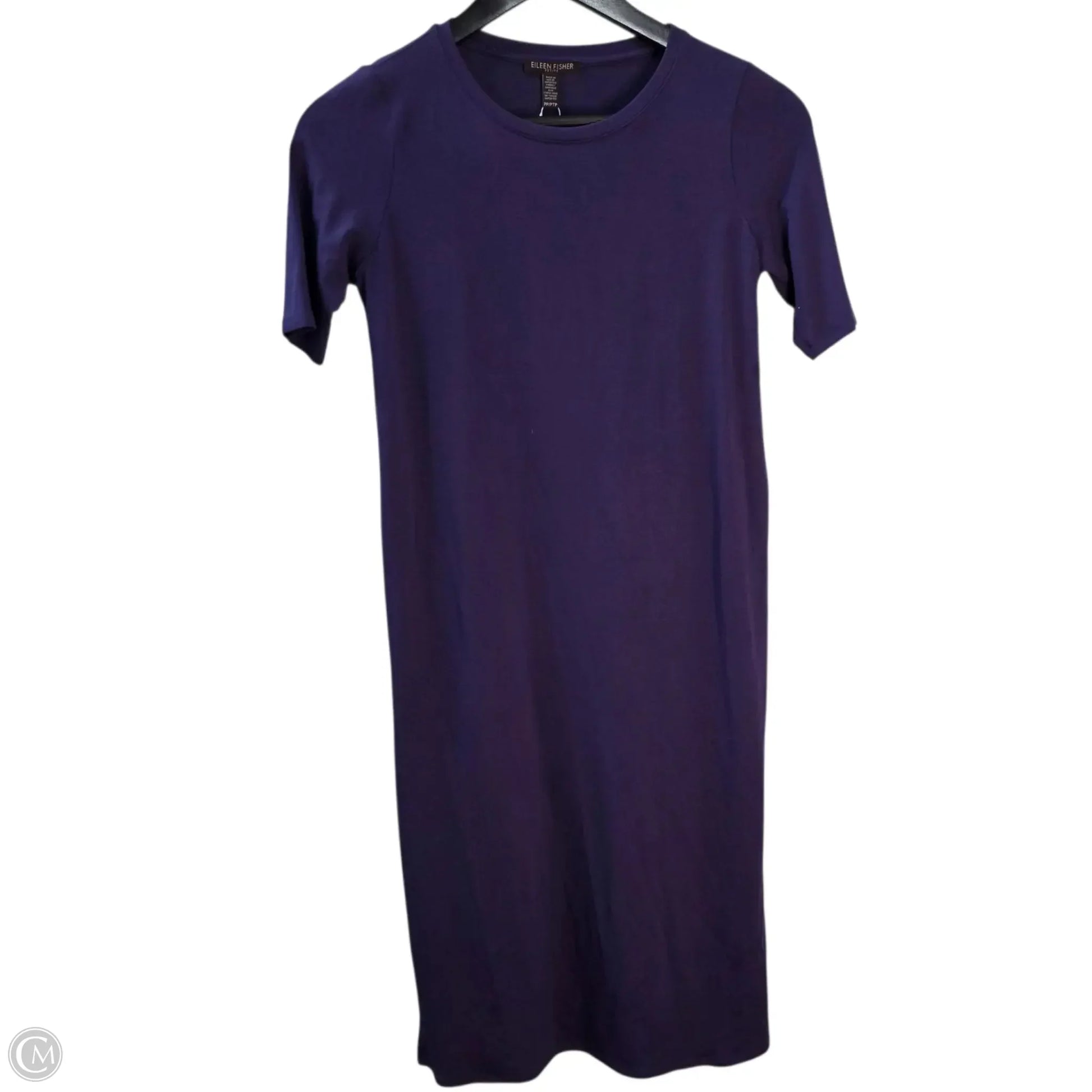 eileen fisher purple dress EILEEN FISHER Slubby Organic Cotton T Shirt Dress - M(10-12)