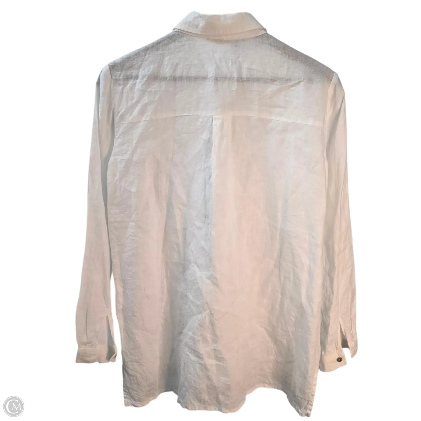 Top Long Sleeve Basic By Eileen Fisher In White, Size: Sp