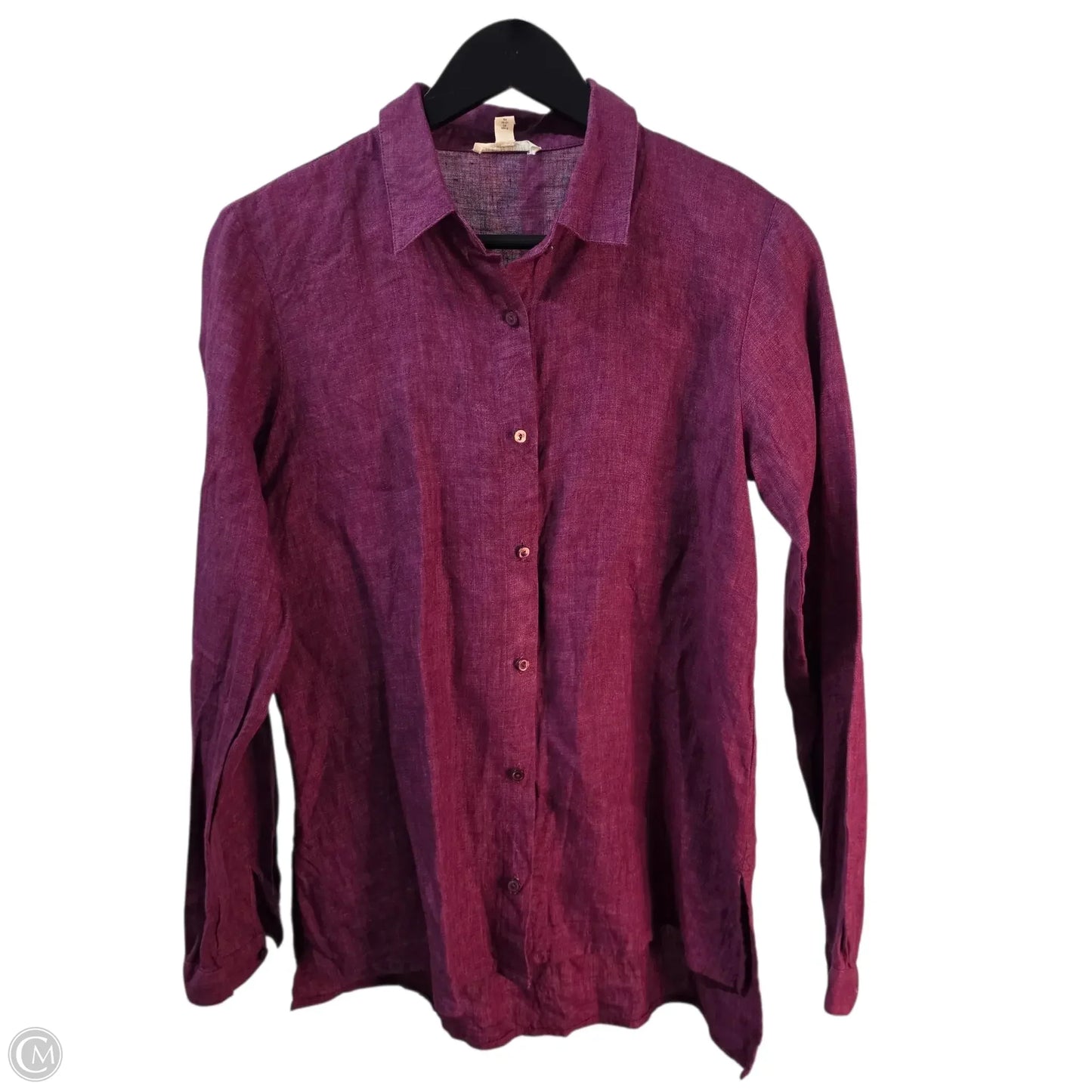 Top Long Sleeve Basic By Eileen Fisher In Maroon, Size: Sp