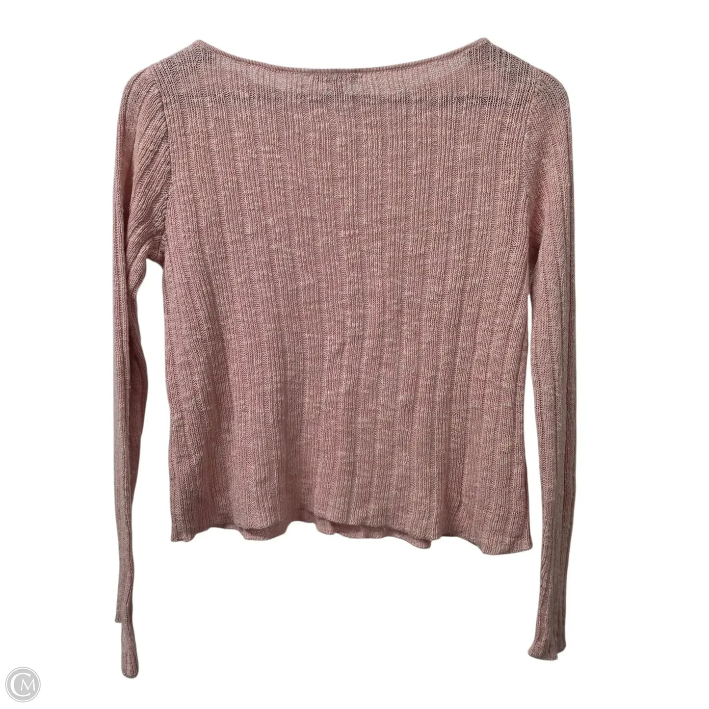 Top Long Sleeve Basic By Eileen Fisher In Pink, Size: Xs