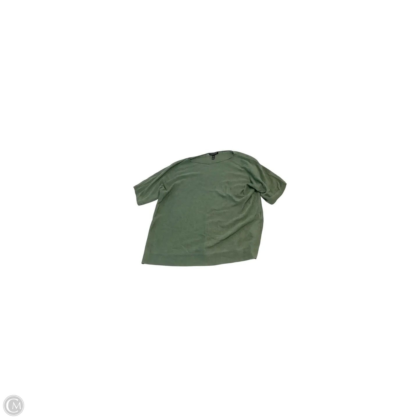 Top Short Sleeve Basic By Eileen Fisher In Green, Size: Sp