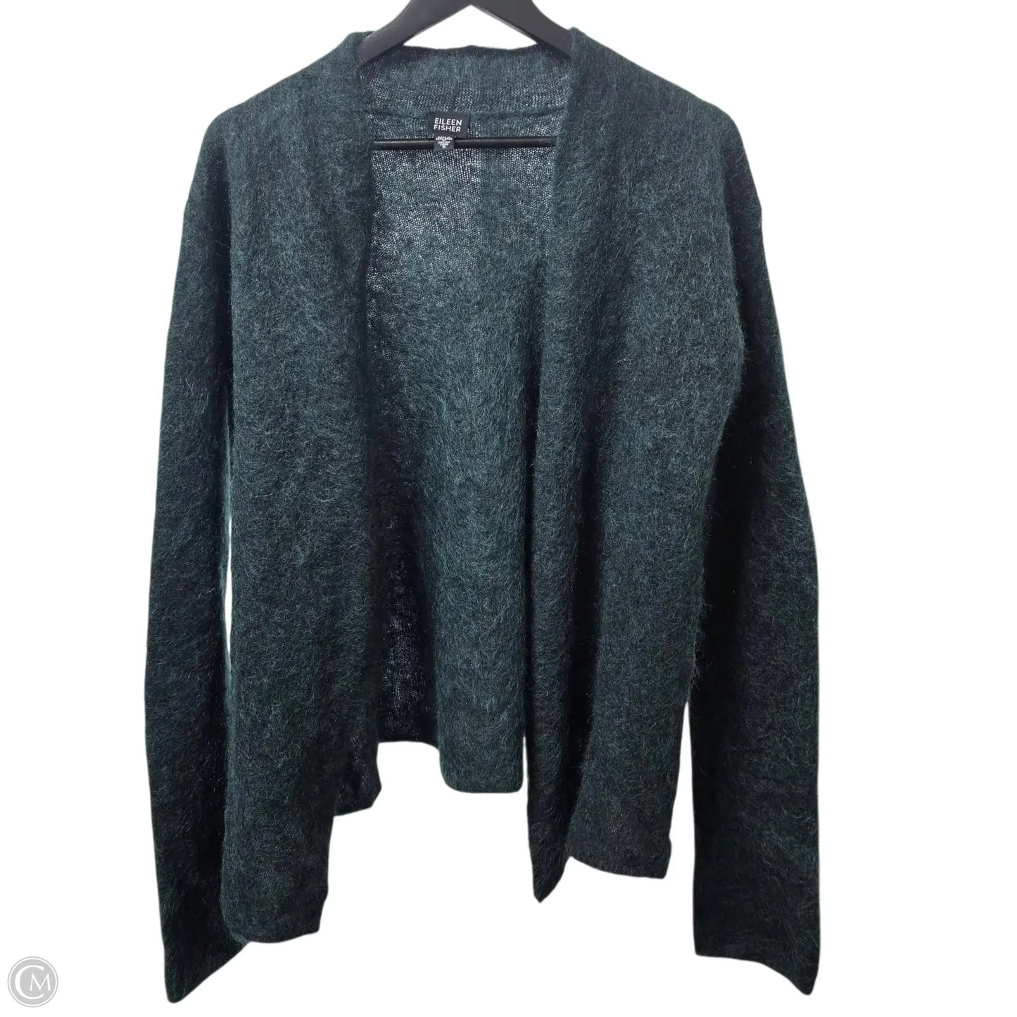 Sweater Cardigan By Eileen Fisher In Green, Size: S