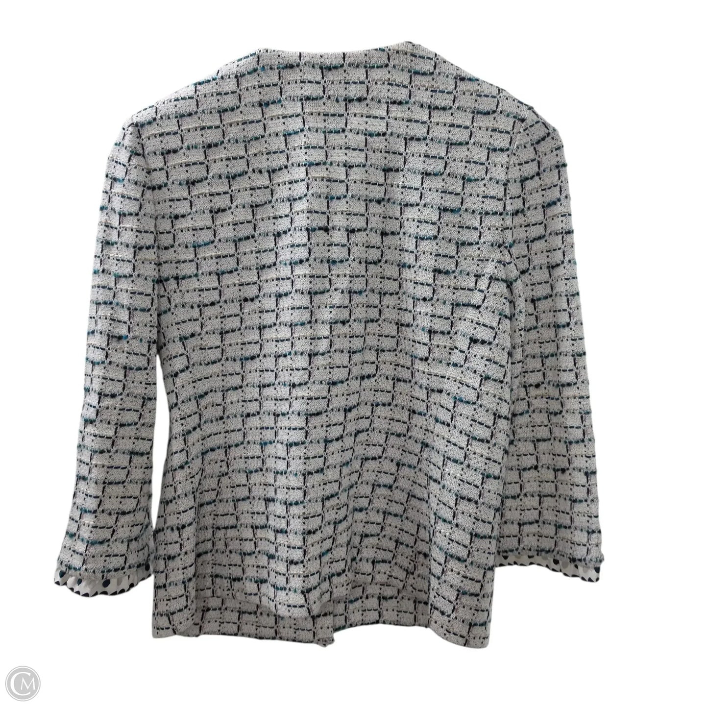 Dress Luxury Designer By St John Collection In Green & White, Size: 8