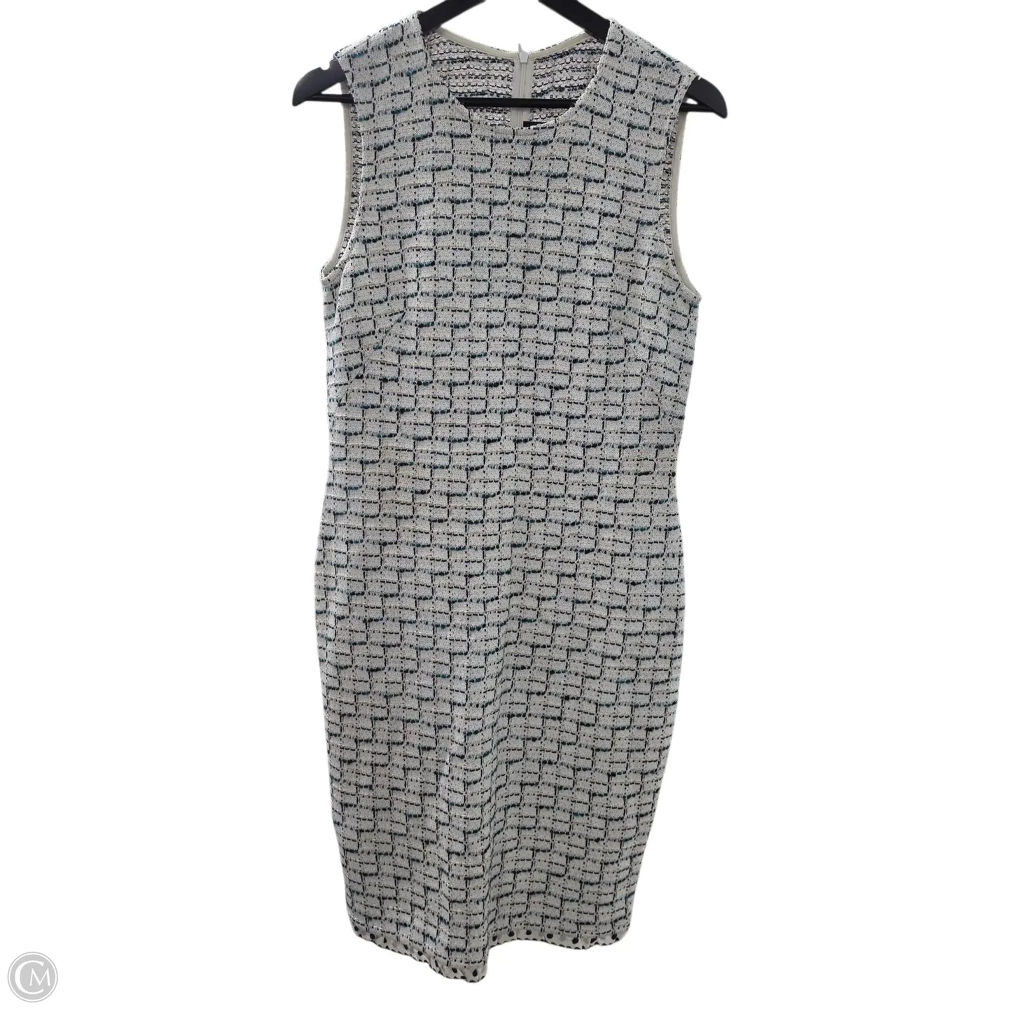 Dress Luxury Designer By St John Collection In Green & White, Size: 8