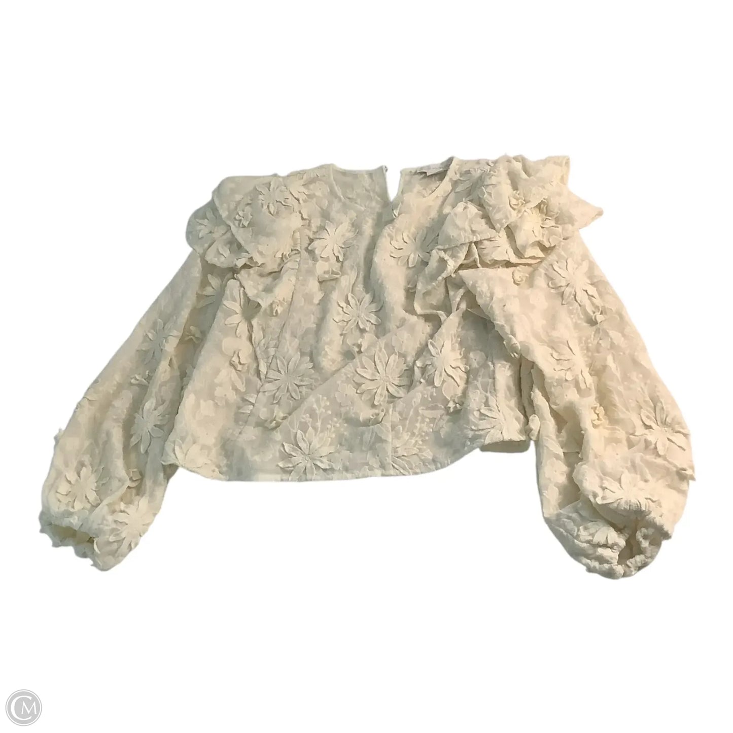 Top Long Sleeve By House Of Harlow In Cream, Size: M