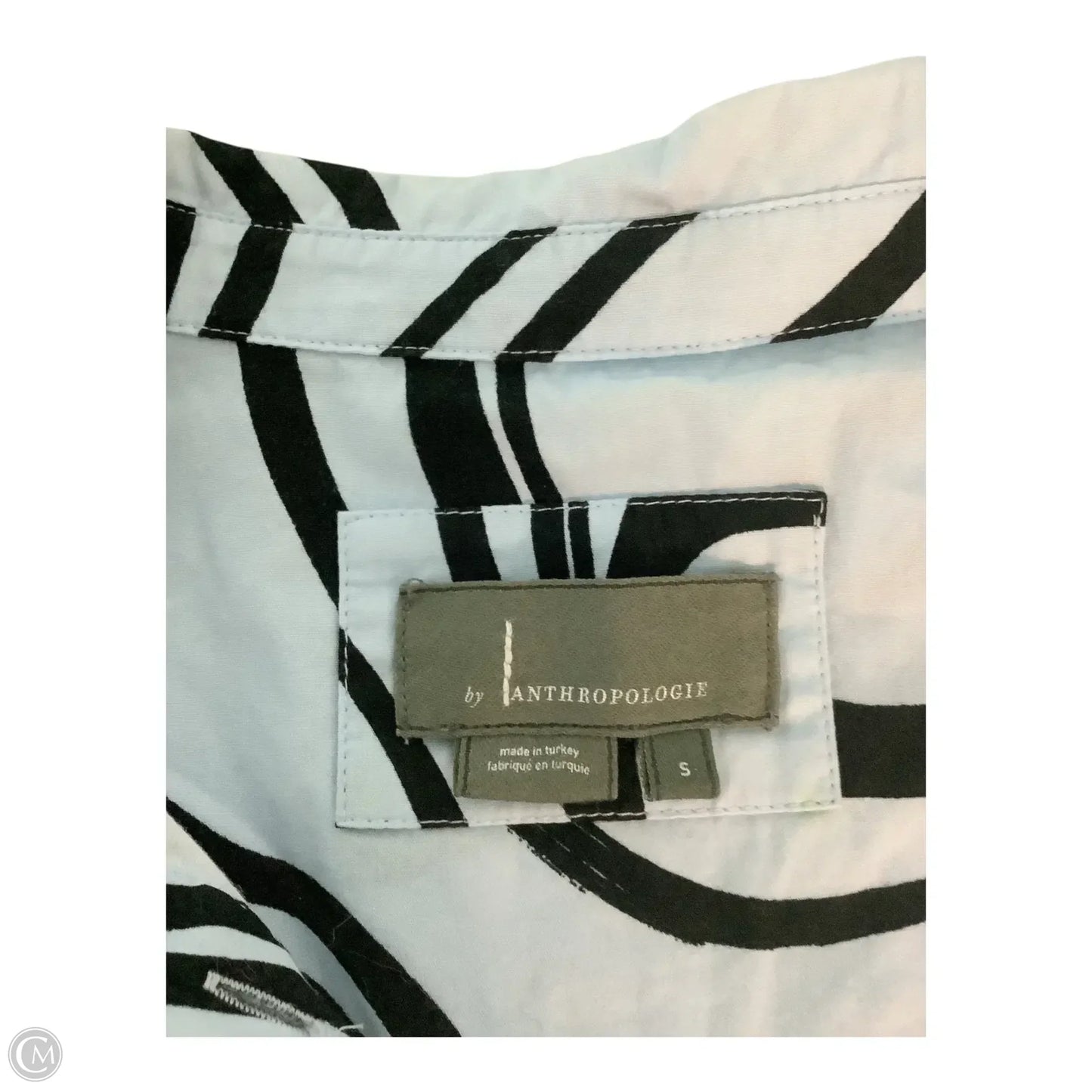 Dress Casual Midi By Anthropologie In Black & Blue, Size: S
