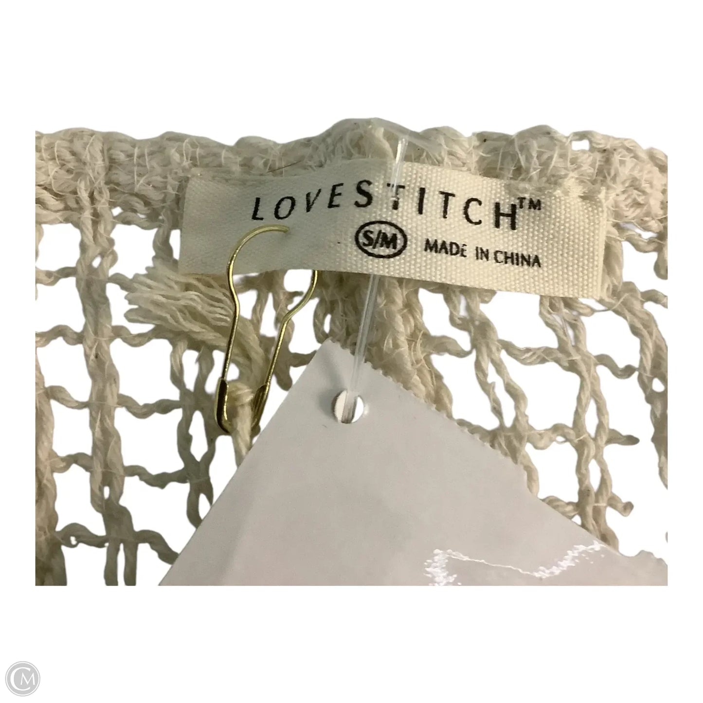 Sweater Short Sleeve By Love Stitch In Cream, Size: M