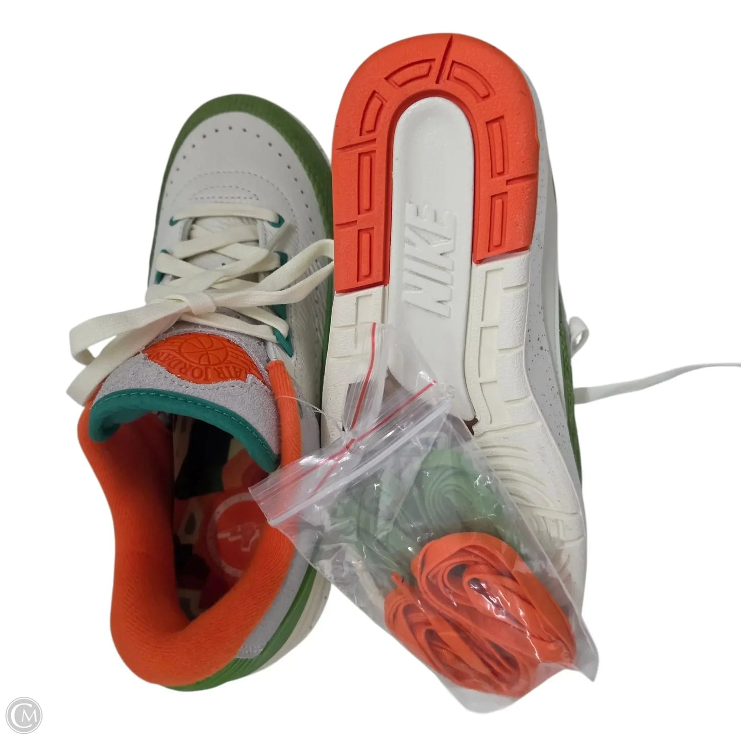 Shoes Sneakers By Nike In Green & Orange, Size: 7