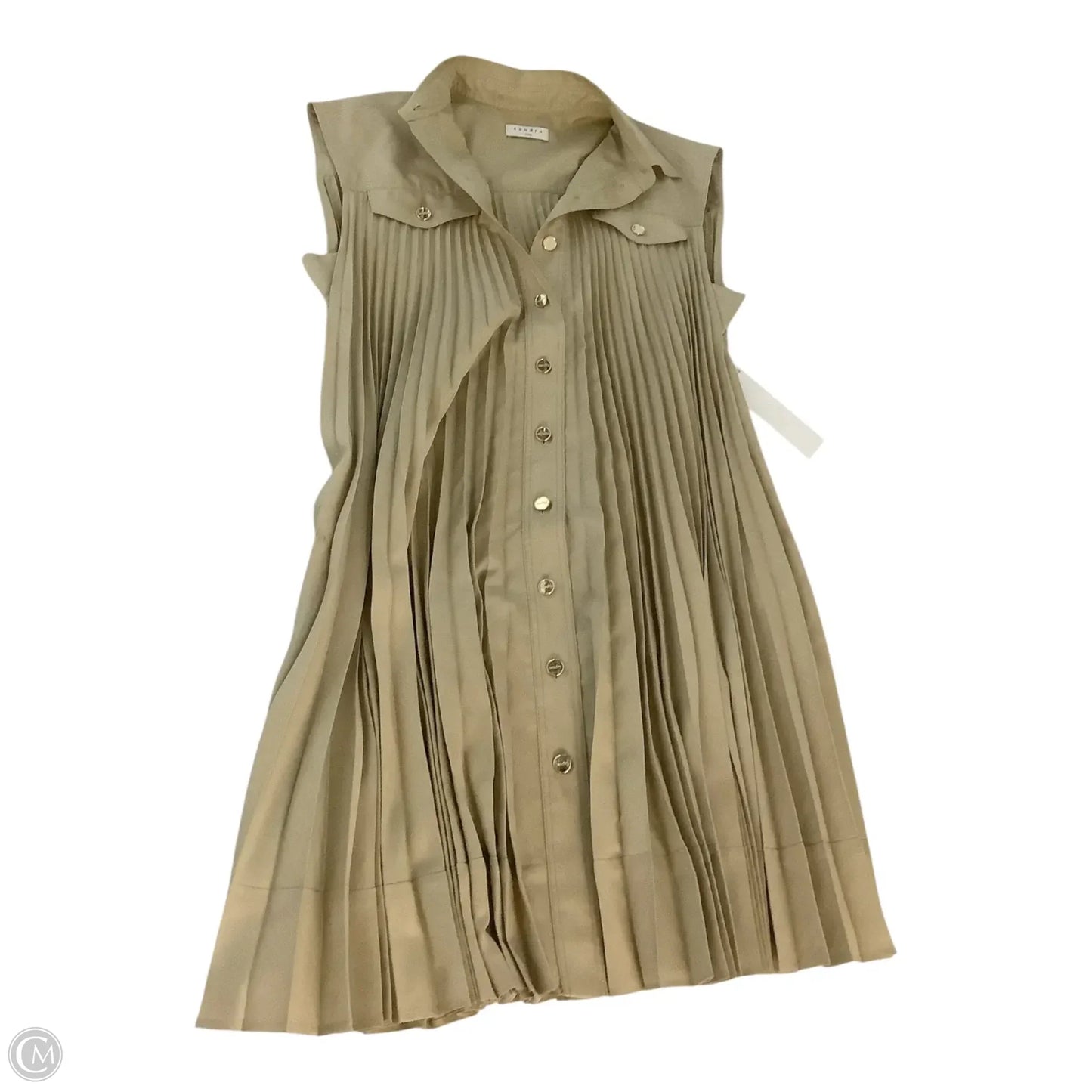 Dress Designer By Sandro In Tan, Size: M
