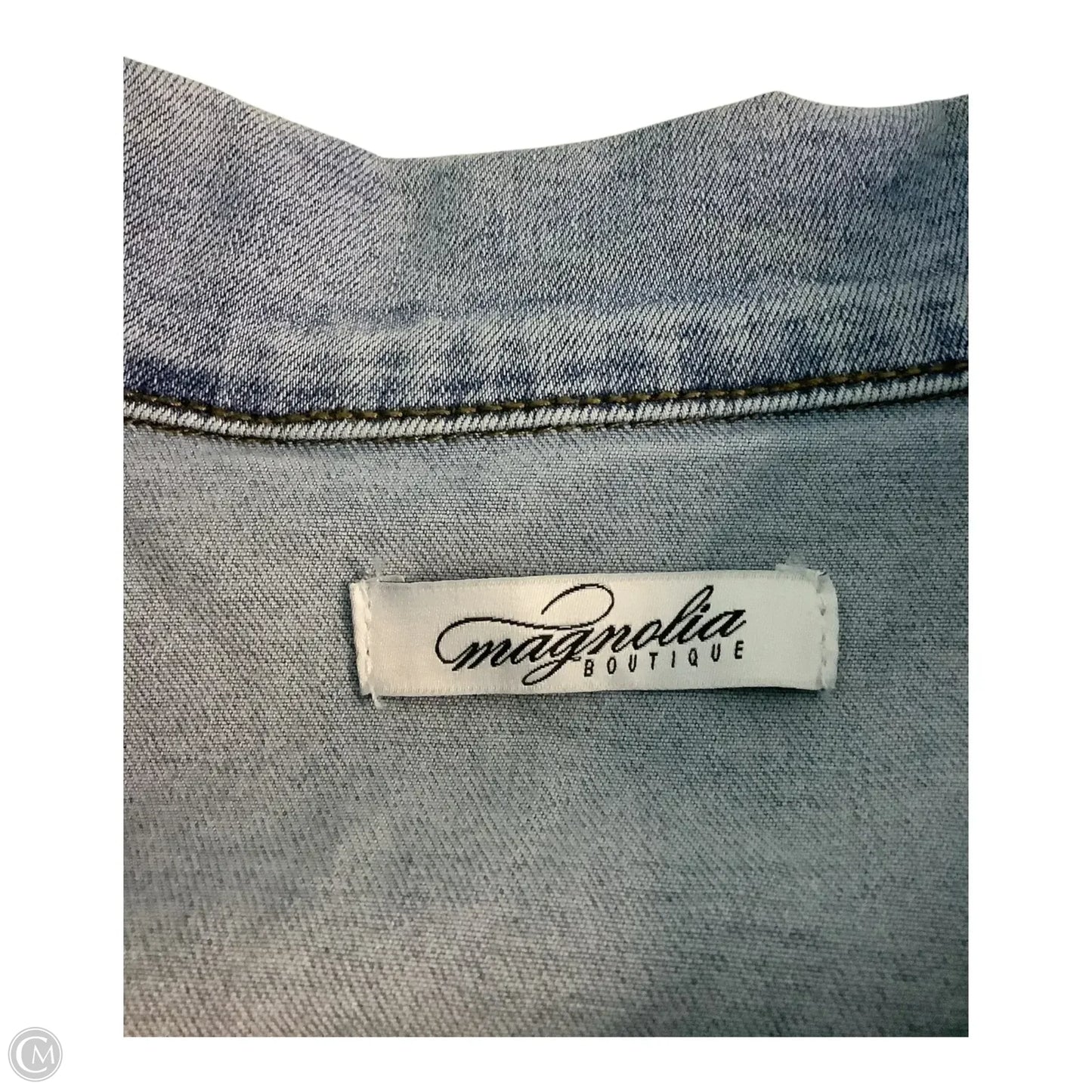 Jacket Denim By Magnolia In Blue, Size: L