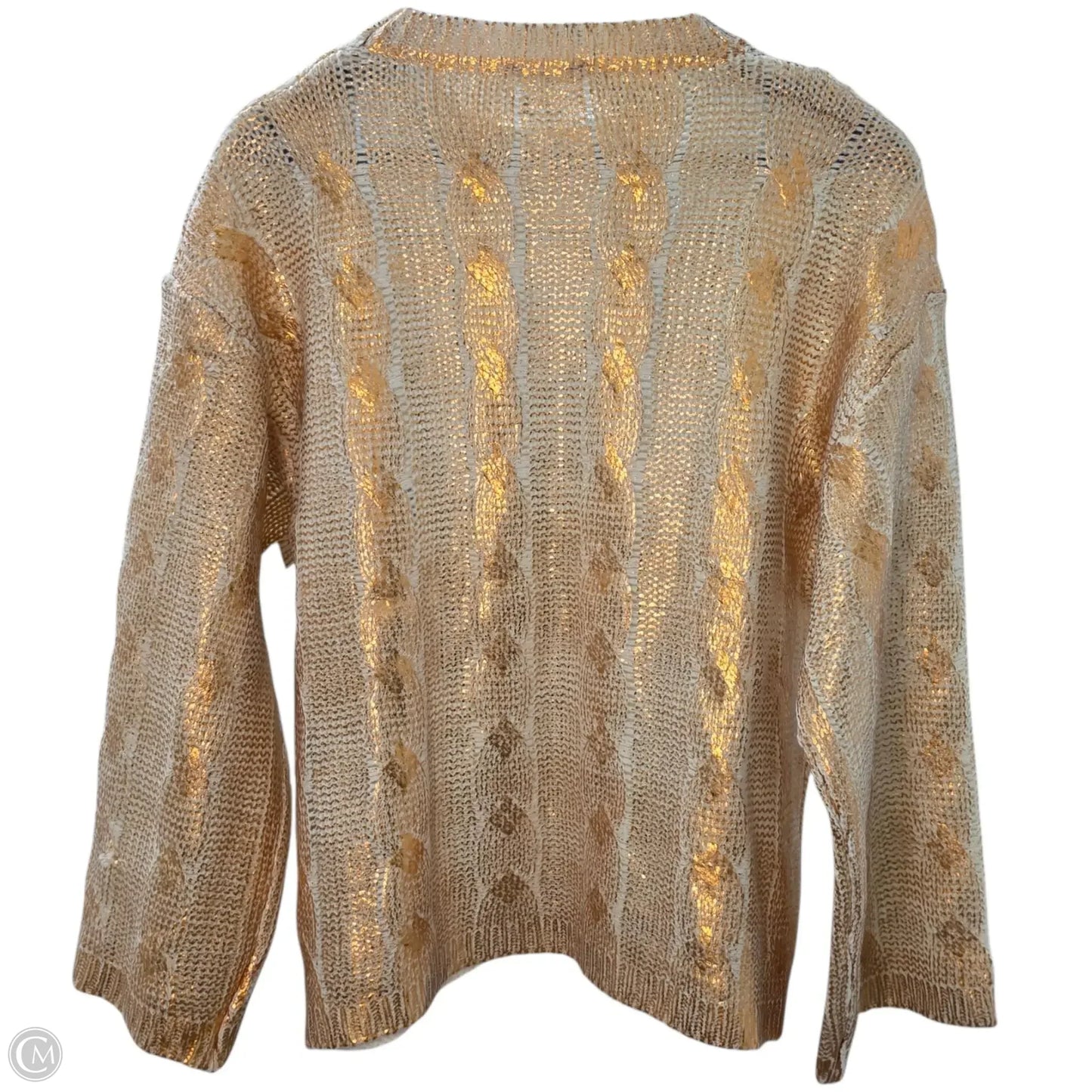 Sweater By Clothes Mentor In Gold, Size: M