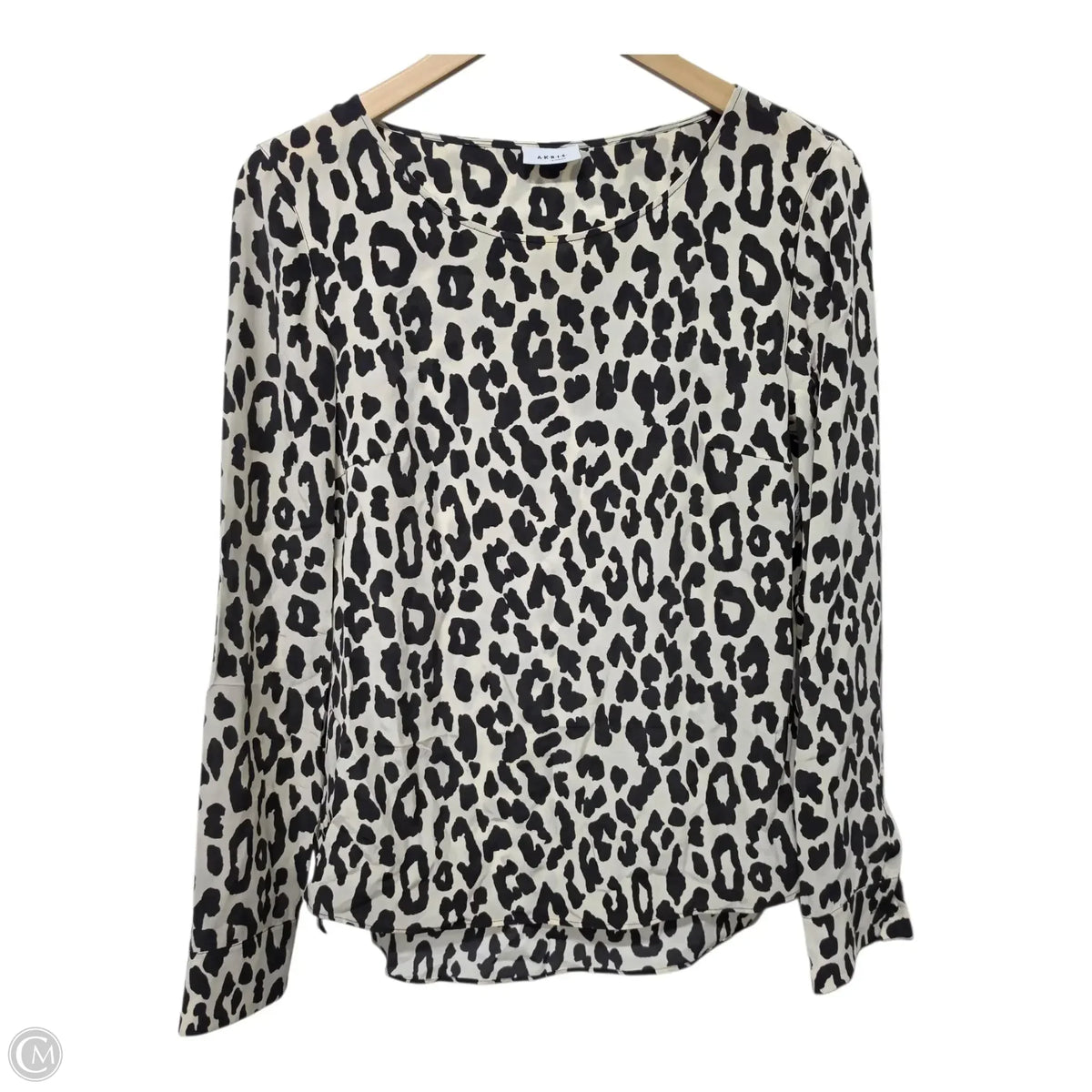 Top Long Sleeve Basic By Akris In Animal Print, Size: S