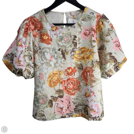 Top Short Sleeve By Skies Are Blue In Floral Print, Size: M