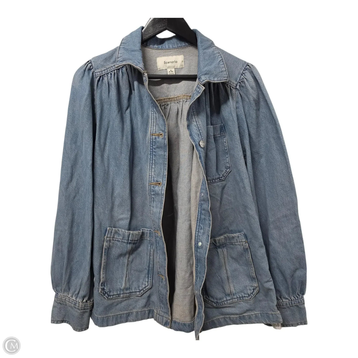 Jacket Denim By Clothes Mentor In Blue, Size: M