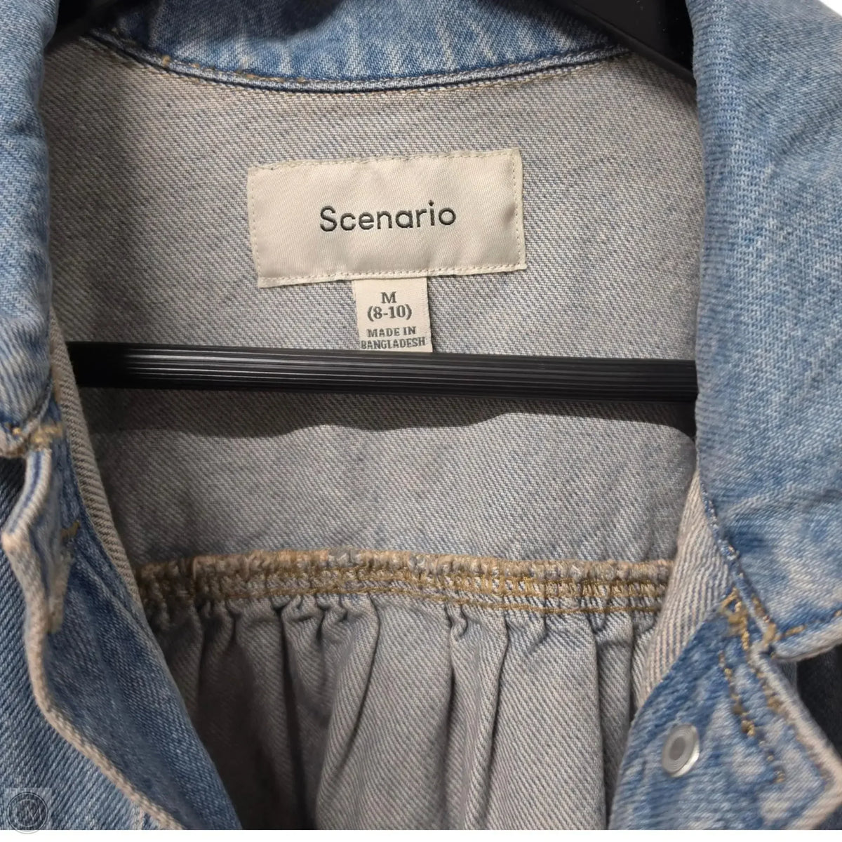 Jacket Denim By Clothes Mentor In Blue, Size: M