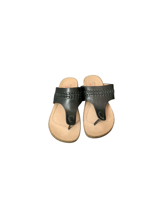 Sandals Flip Flops By Clarks In Black, Size: 8.5