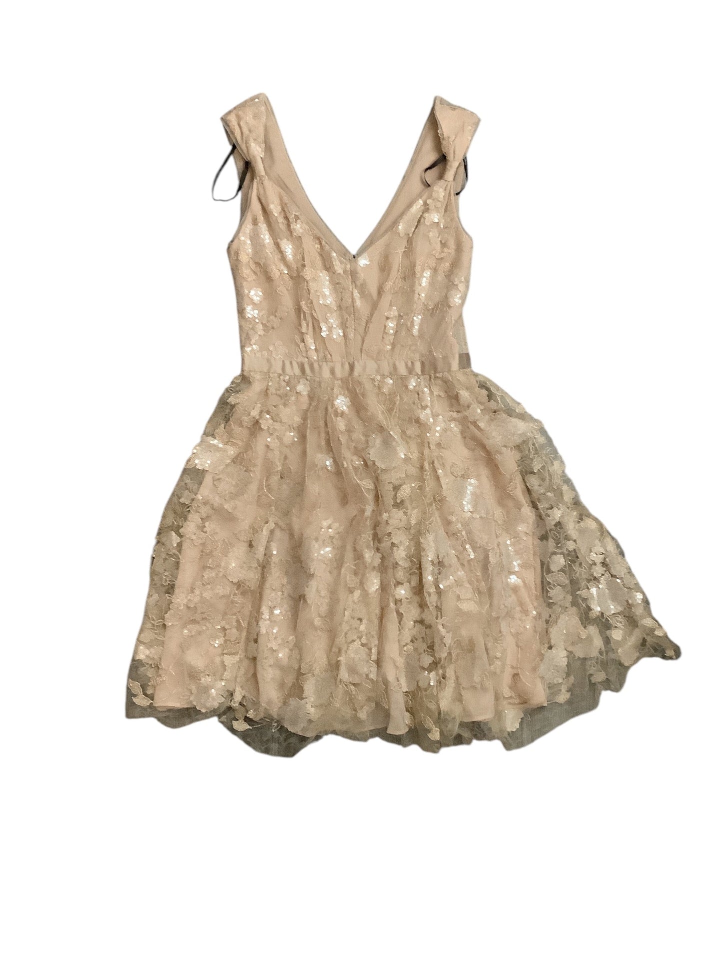 Dress Casual Short By Vera Wang In Beige, Size: 2